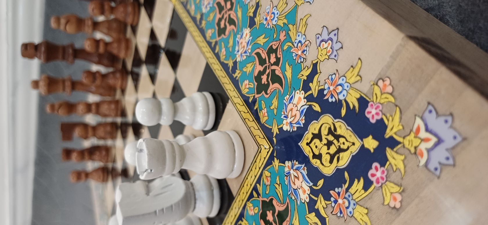 تخته نرد و شطرنج تذهیب کاردست